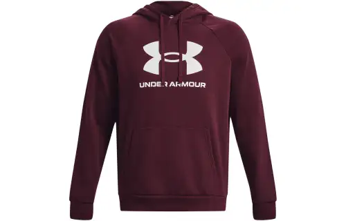 Under Armour Rival Fleece Sweatshirts Men's Purple Hooded Moderate Regular