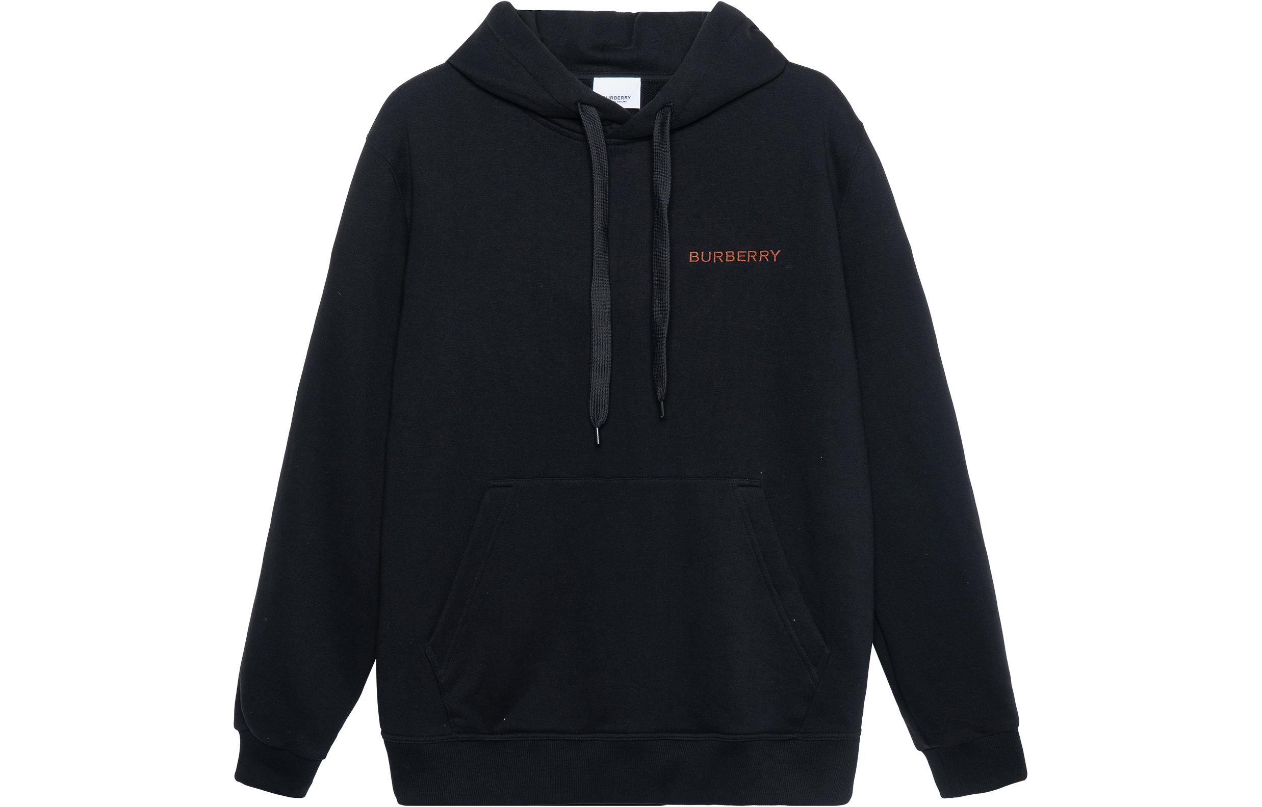 Burberry Topstitched Monogram Motif Cotton Oversized Hoodie