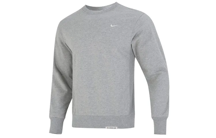 Nike Sweatshirts Men's Light Gray Crew Neck Moderate Regular