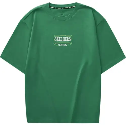 Skechers Sports Life Collection T Shirt Unisex Leaf Green