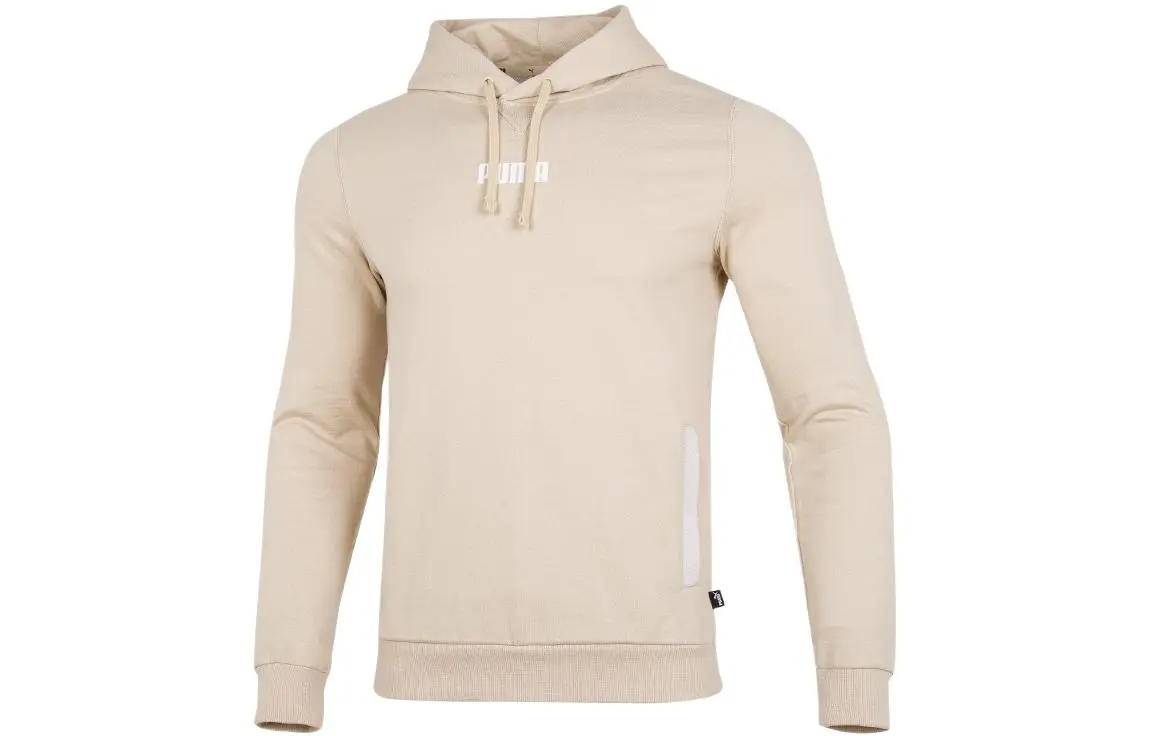 PUMA Sweatshirts Men's Ecru Hooded Moderate Regular