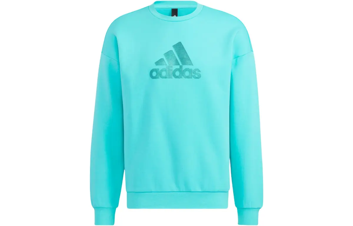Adidas Sweatshirts Men's Blue Crew Neck Moderate Regular