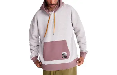 Timberland Sweatshirts Unisex Purple Gray Hooded Moderate