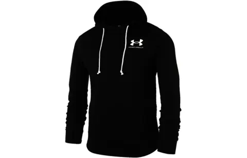 Under Armour Sweatshirts Men's Black Hooded Moderate Straight Fit