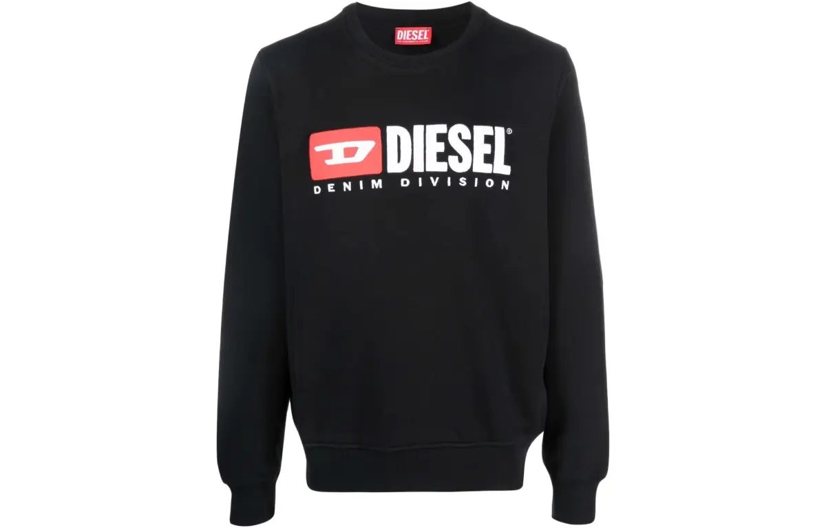 DIESEL Sweatshirts Men's Black Crew Neck Moderate Other