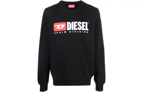 DIESEL Sweatshirts Men's Black Crew Neck Moderate Other