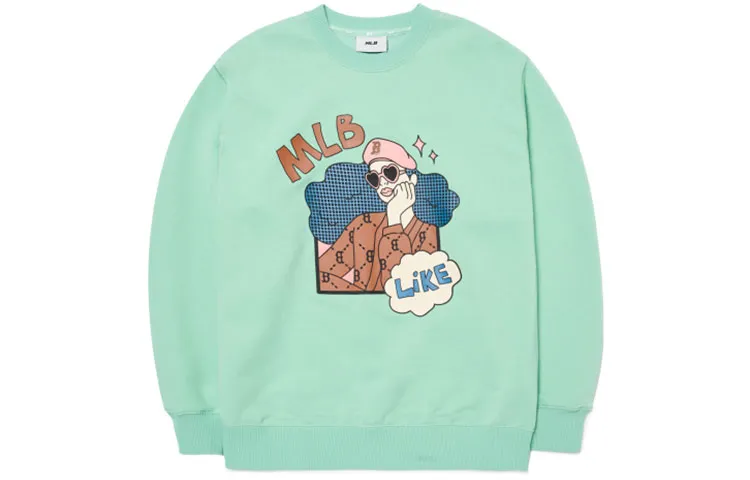 MLB Sweatshirts Unisex Green Crew Neck Moderate