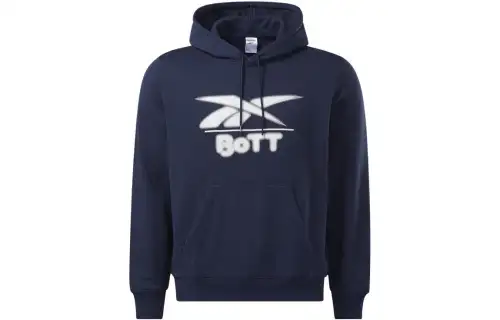 Reebok Sweatshirts Unisex Navy Blue Hooded Moderate Regular
