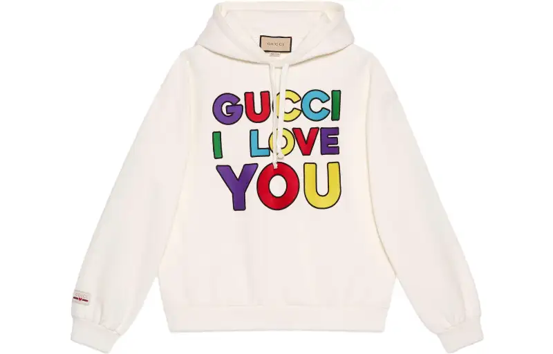 GUCCI Sweatshirts Men's Ecru Hooded Moderate Regular
