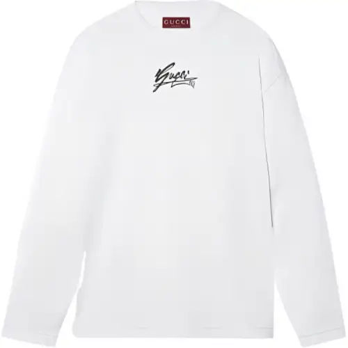 GUCCI Logo Printed Long-Sleeve T-Shirt