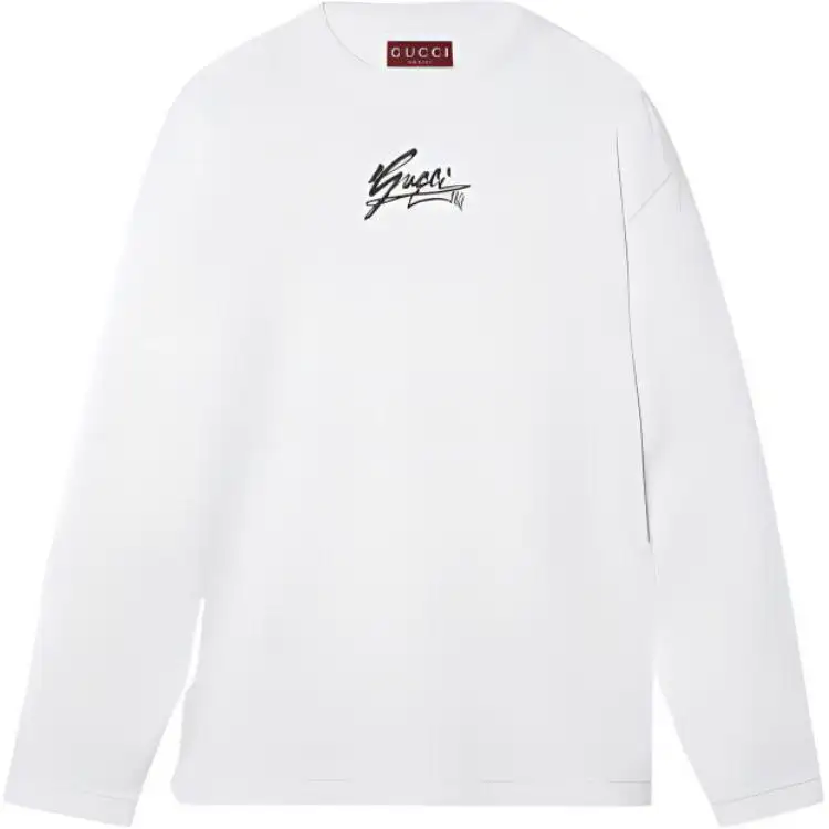 GUCCI Logo Printed Long-Sleeve T-Shirt
