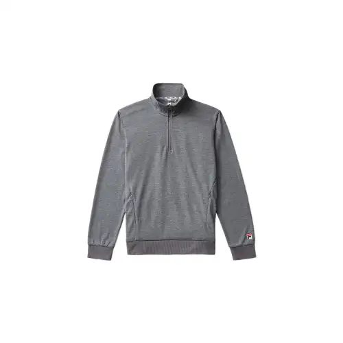 FILA T Shirts Men's Gray Stand Collar Straight Fit