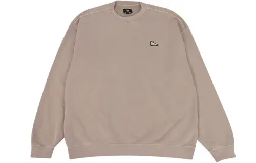 Converse Sneaker Patch Crew Sweatshirt Men's Khaki
