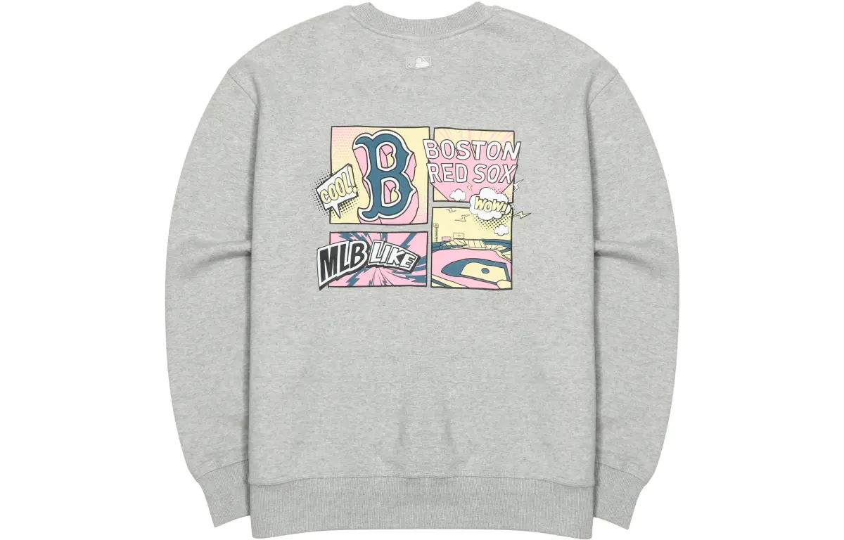 MLB Sweatshirts Unisex Gray Crew Neck Moderate