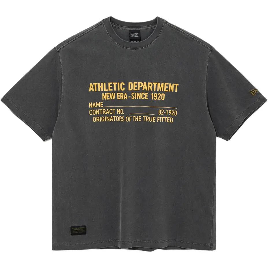 New Era T-Shirts Unisex Charcoal Gray Crew Neck