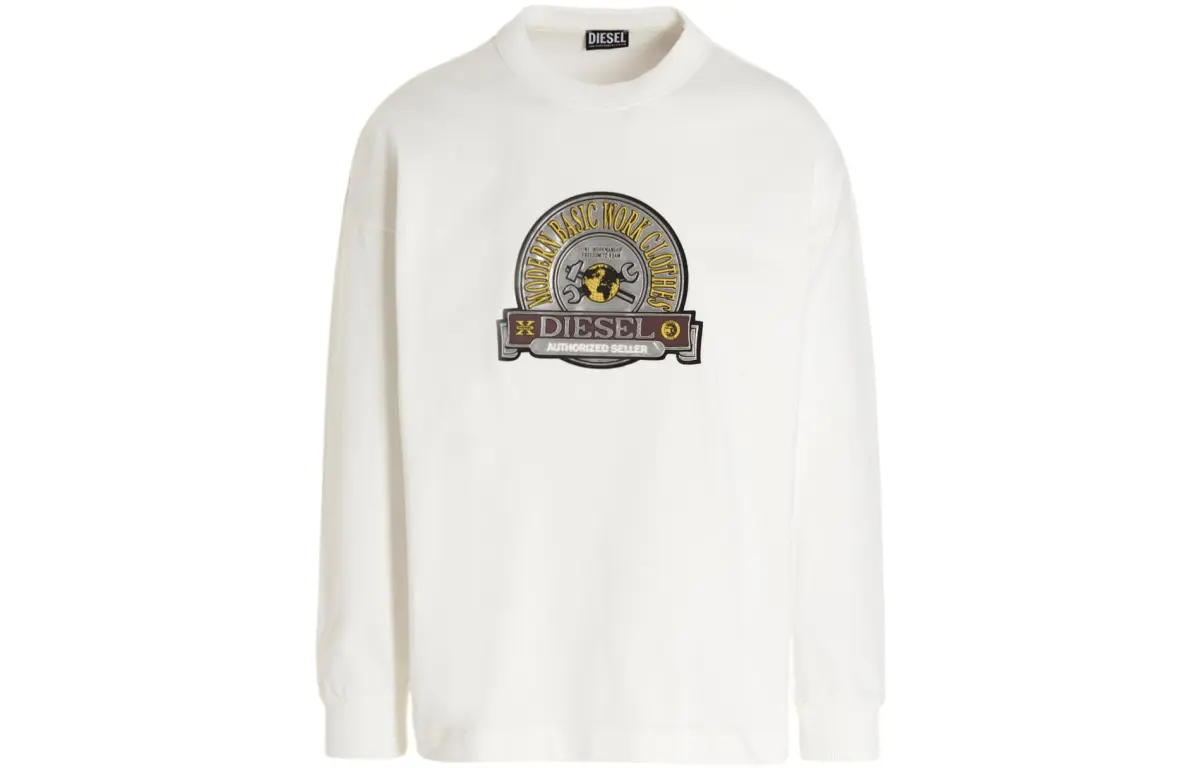 DIESEL Logo Patch Crewneck Sweatshirt