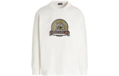 DIESEL Logo Patch Crewneck Sweatshirt