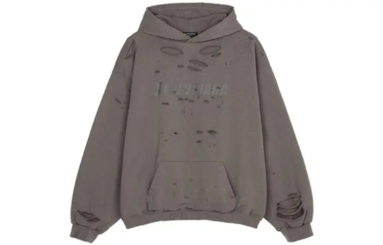 Balenciaga Caps Destroyed Oversize Fit Hoodie
