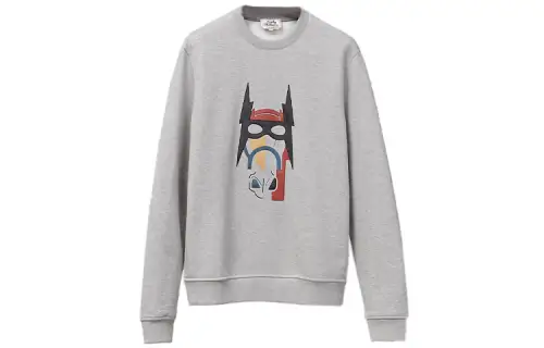 HERMES FW22 Sweatshirt Men's Light Gray