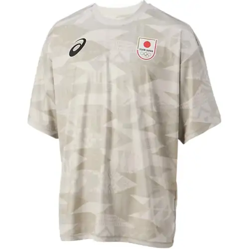 Asics Team Japan T Shirt Unisex Gray