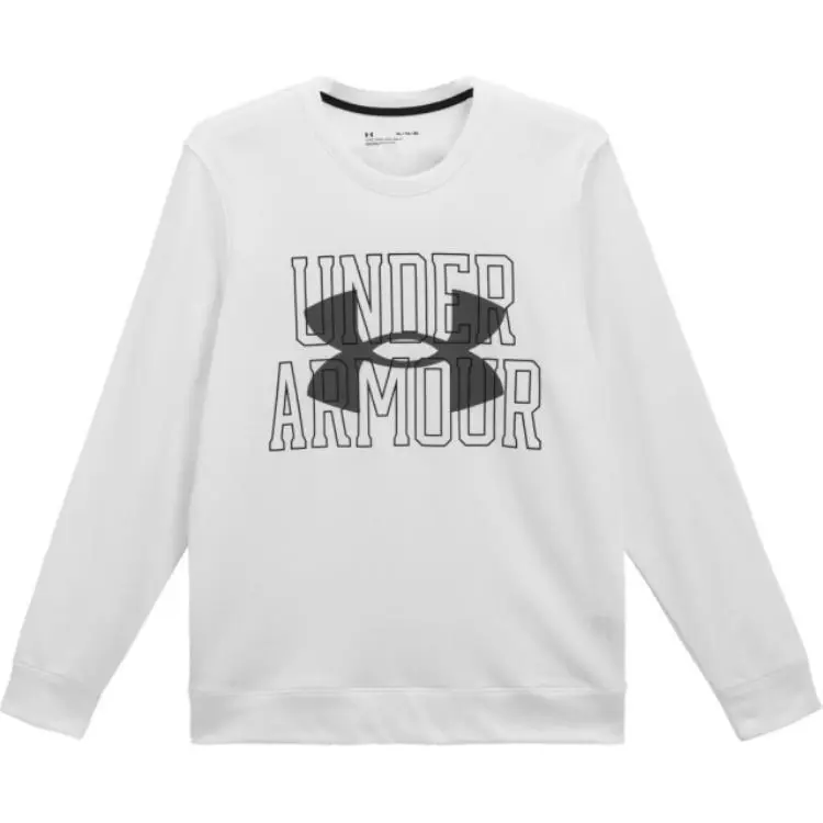 Under Armour Sweatshirts Men's White Crew Neck Moderate Regular