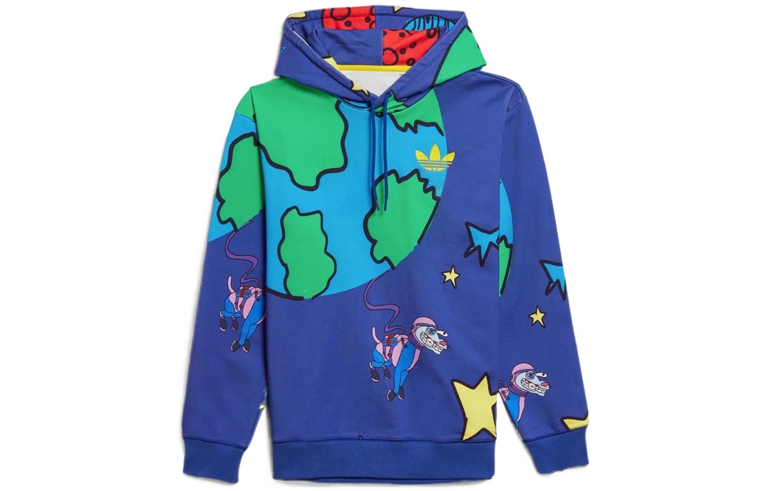 Adidas Originals Kerwin Frost Collection Sweatshirts Men's Blue Hooded Moderate Regular