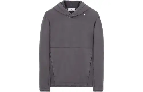 STONE ISLAND Sweatshirts Unisex Lead Gray Hooded Moderate Regular