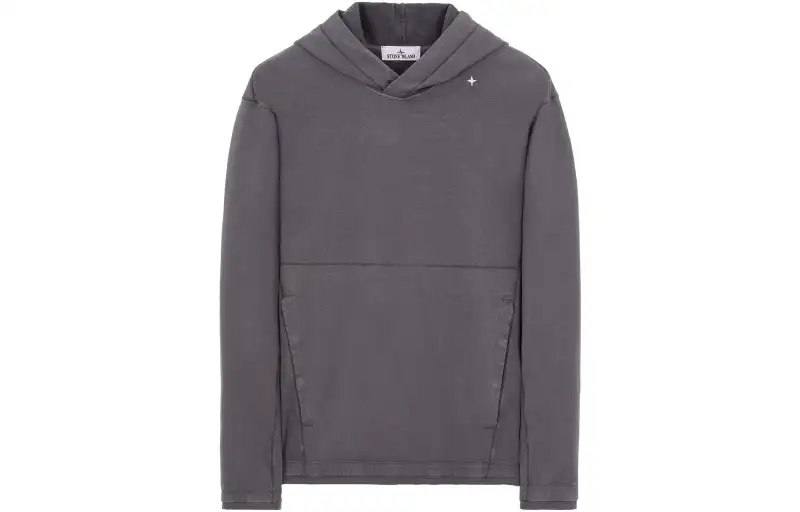 STONE ISLAND Sweatshirts Unisex Lead Gray Hooded Moderate Regular