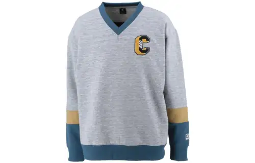Converse Sweatshirts Men's Gray V Neck Moderate Regular