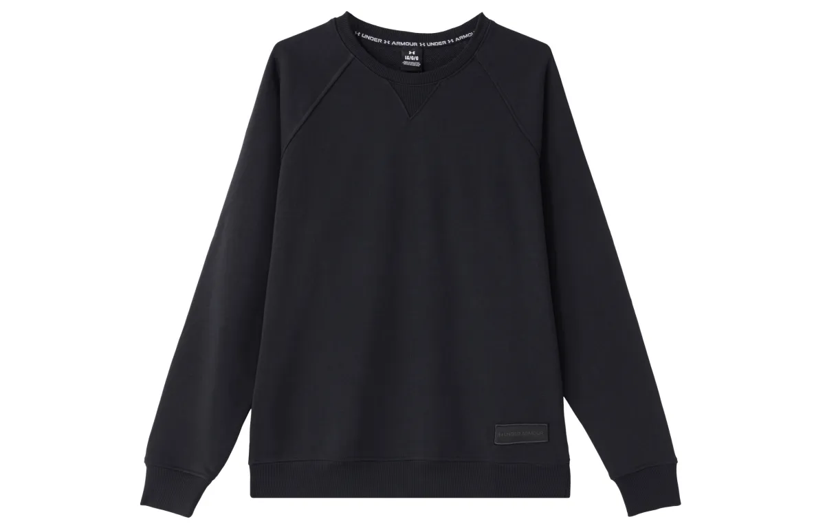 Under Armour Sweatshirts Men's Black Crew Neck Moderate Regular