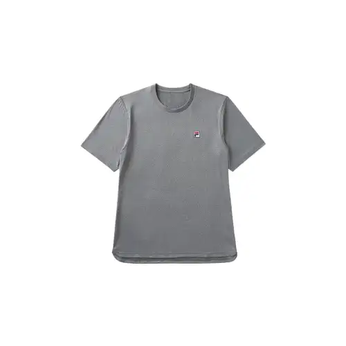 FILA T Shirts Men's Gray Crew Neck Moderate Straight Fit