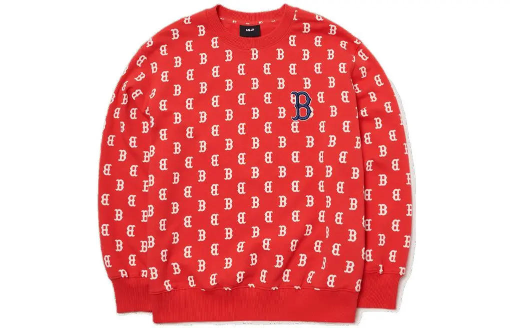 MLB Sweatshirts Unisex Red Crew Neck Moderate