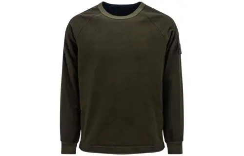 STONE ISLAND Sweatshirts Men's Army Green Crew Neck Moderate Heavyweight
