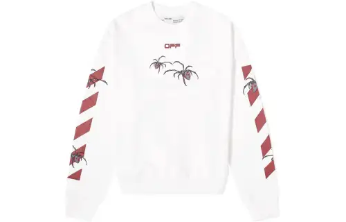 OFF WHITE SS22 Sweatshirts Men's White Crew Neck Moderate Regular