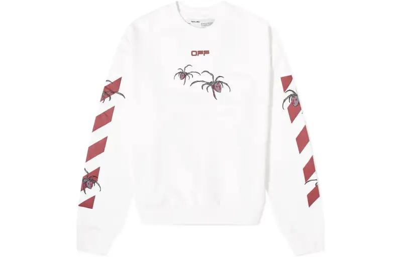 OFF WHITE SS22 Sweatshirts Men's White Crew Neck Moderate Regular