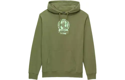Vans Sweatshirts Unisex Green Hooded Moderate Regular