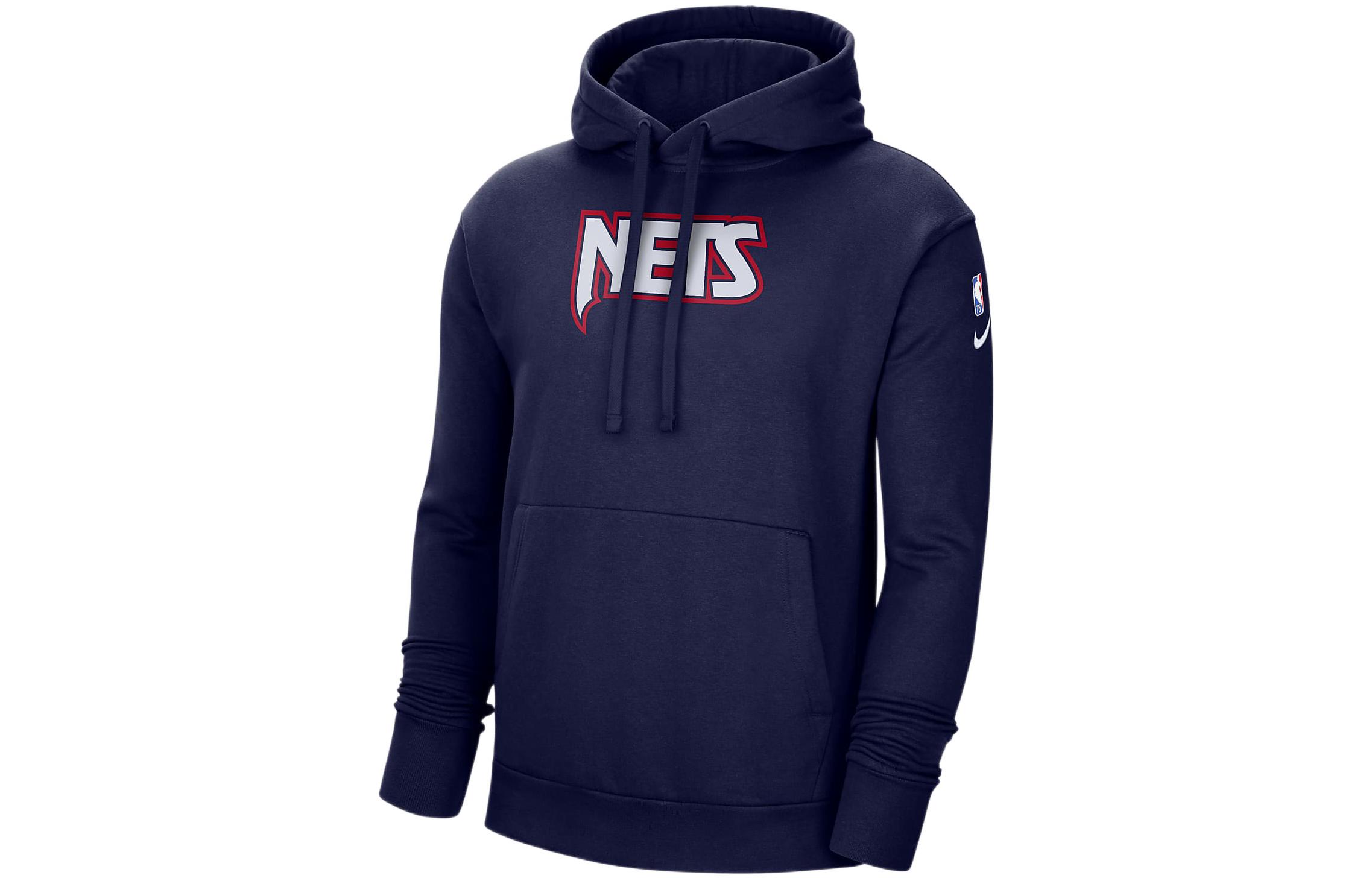 Nike Brook Lin Nets, Brushed Pullover Thickened And Fleece Lined, Winter Sweatshirt Unisex Space Blue
