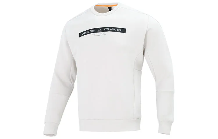 Adidas Sweatshirts Men's Ivory Crew Neck Moderate Regular