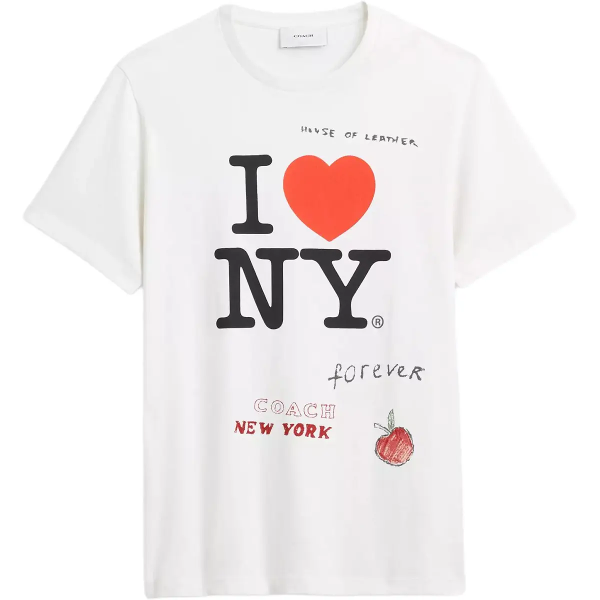 COACH T-Shirts Unisex White Crew Neck