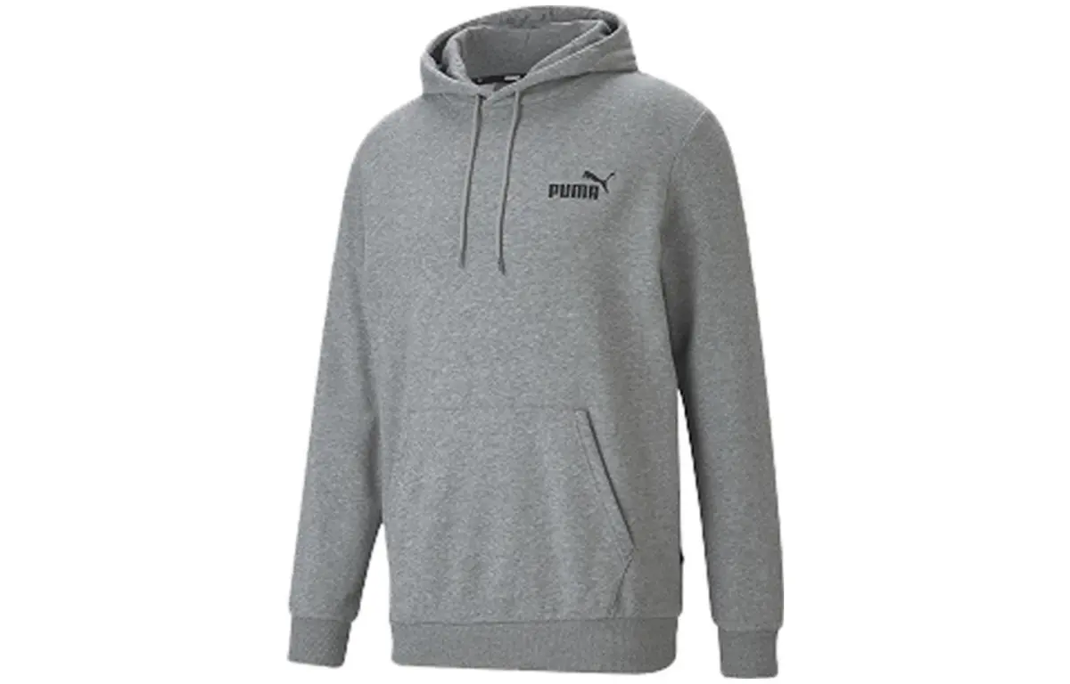 PUMA Sweatshirts Men's Gray Hooded Moderate Regular