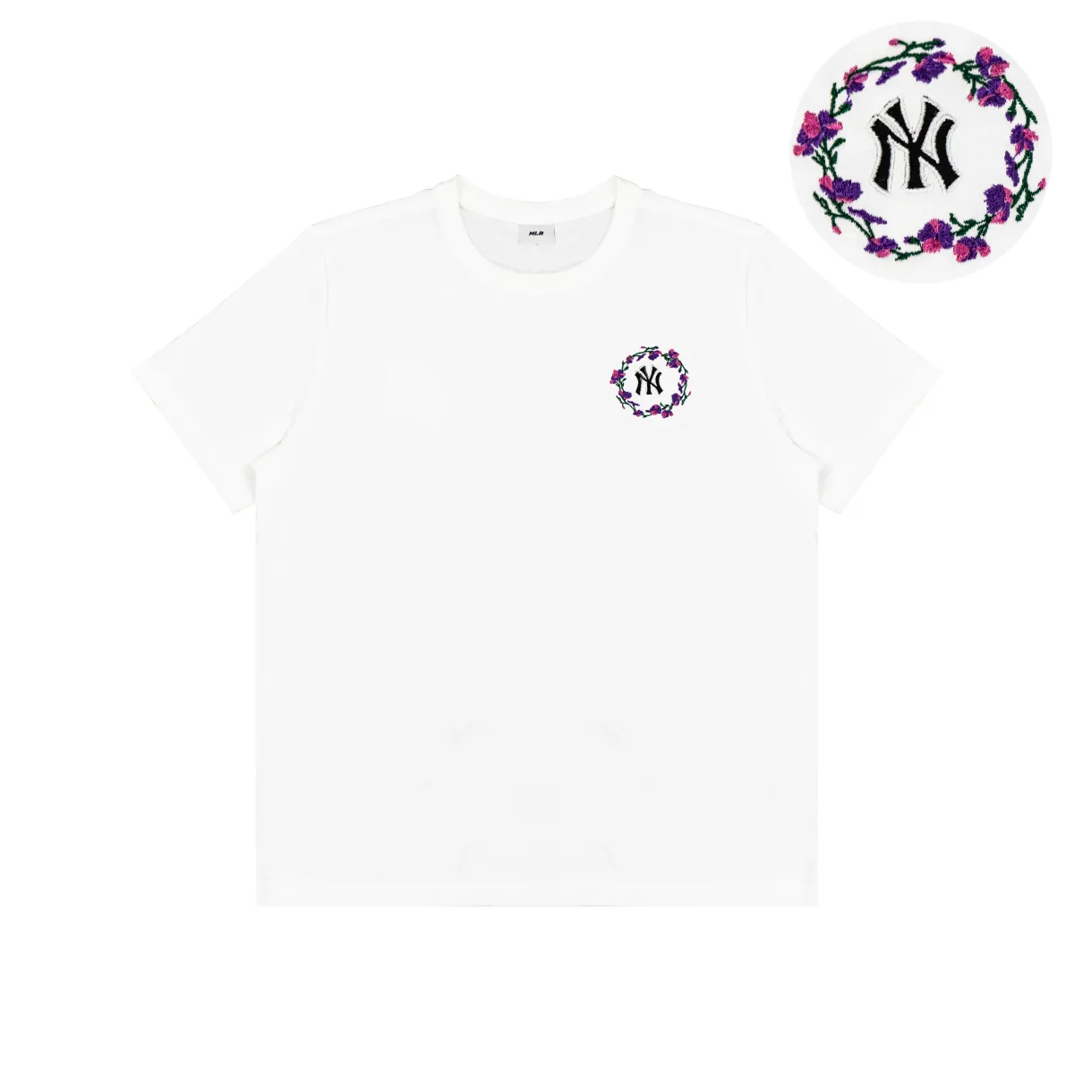 MLB T-Shirts Unisex White Crew Neck Moderate Straight Fit