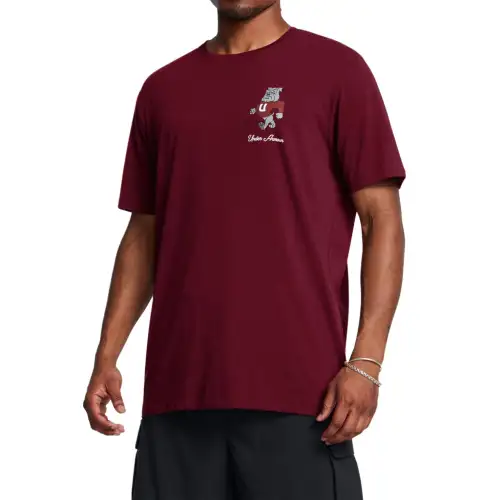 Under Armour State Champs T Shirt Men's Red Brown 625