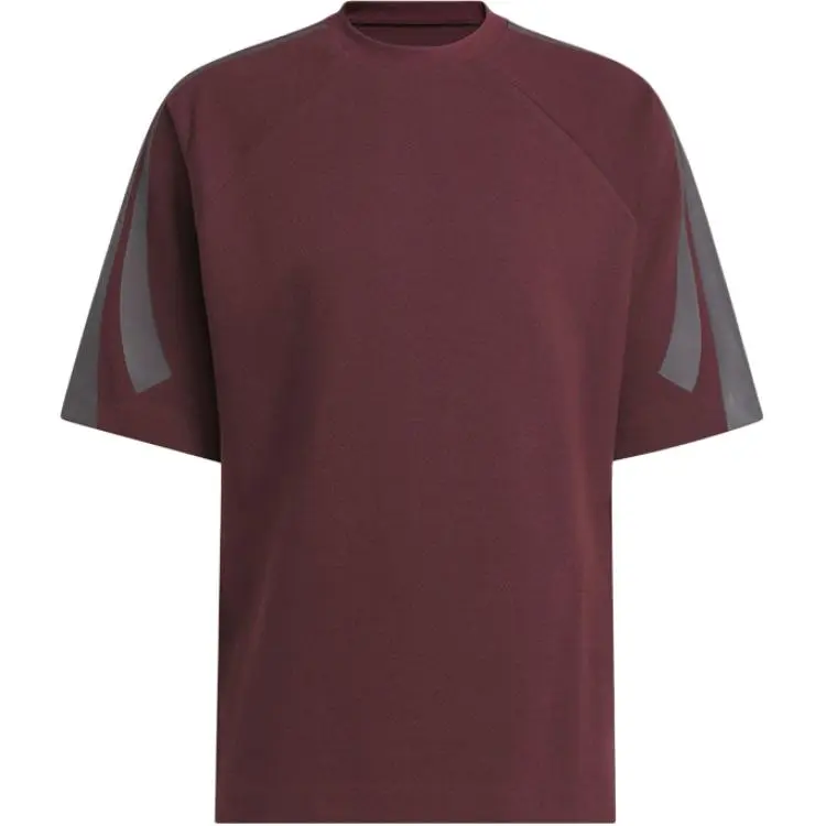 Adidas T-Shirts Unisex Russet Crew Neck Moderate Straight Fit