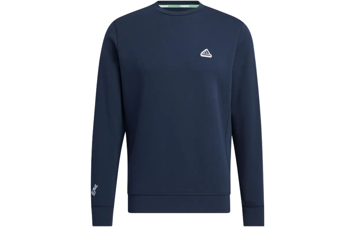 Adidas Sweatshirts Men's Dark Blue Crew Neck Moderate Regular
