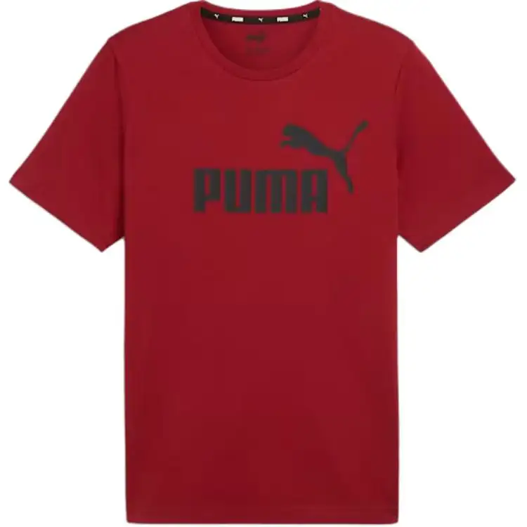 PUMA ESSENTIALS T Shirt Men's Dark Red