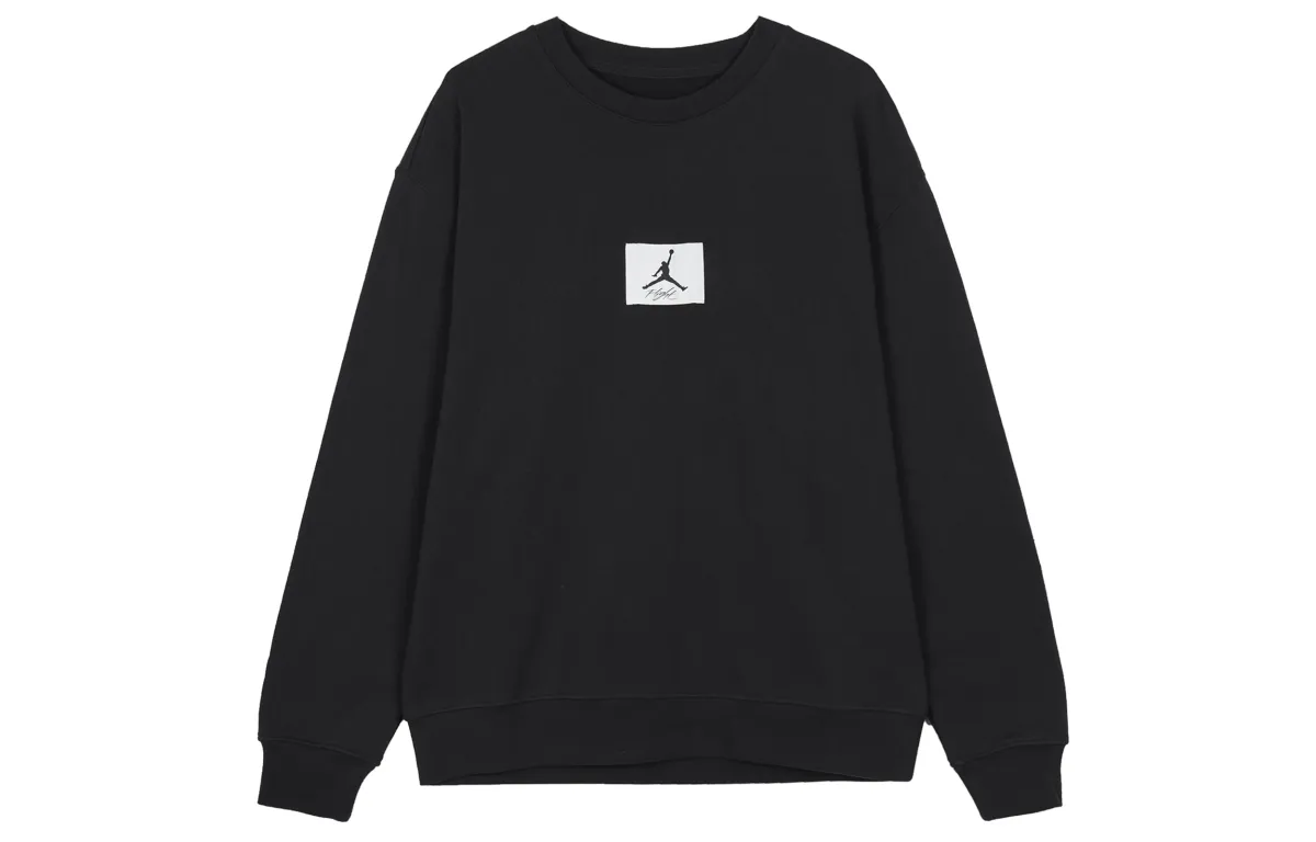 Jordan Sweatshirts Men's Black Crew Neck Moderate Regular