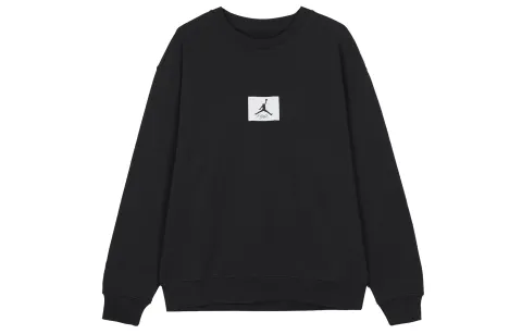 Jordan Sweatshirts Men's Black Crew Neck Moderate Regular