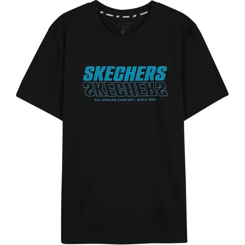 Skechers Sports League Collection T Shirt Unisex Carbon Black