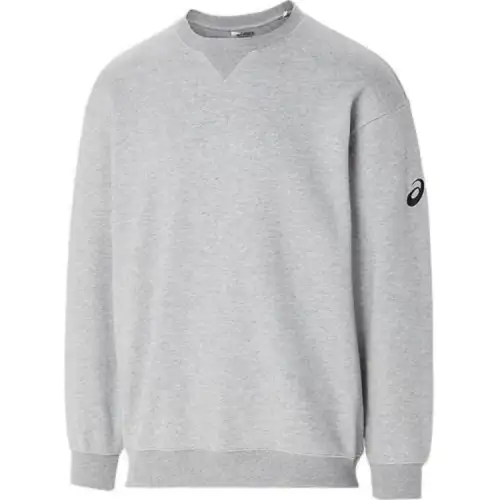 ASICS Sweatshirts Men's Gray Crew Neck Moderate Other
