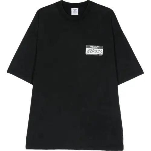 Vetements Logo Printed Crewneck T Shirt